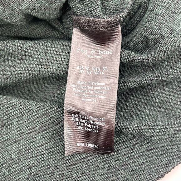 Rag and bone charcoal gray fitted top size small - Picture 5 of 5